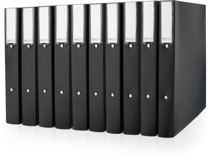 [2081318] Rapesco Ordner Eco GRS 40.5 cm, 10 Stück, Schwarz (Schwarz)
