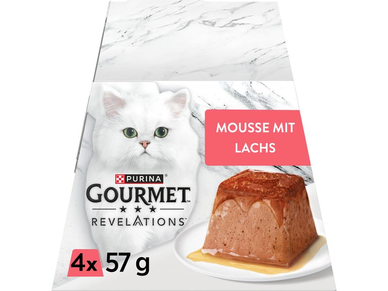 [2099398] Purina Gourmet Nassfutter Revelations Mousse Lachs mit Sauce 4 x 57 g (Lachs)