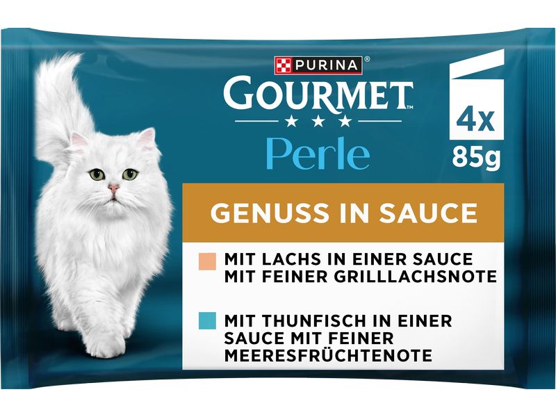 [2099396] Purina Gourmet Nassfutter Perle Genuss in Sauce Lachs Thunfisch 4 x 85 g (Thunfisch / Lachs)
