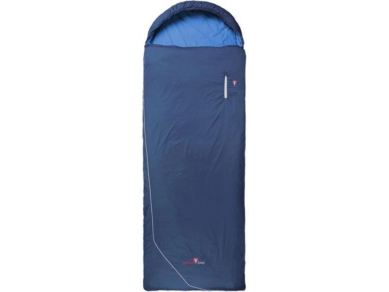 [1931788] Grüezi Bag Schlafsack Wolle Camp Cotton Comfort 4 °C R 185 cm, Blau (Rechts)