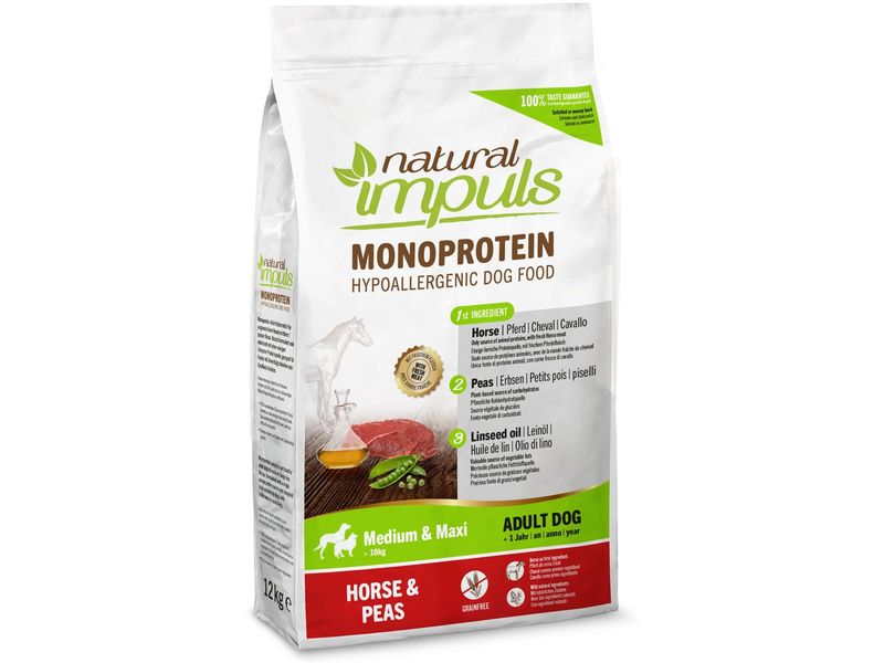 Natural Impuls Trockenfutter Adult Med/Max Pferd 12 kg