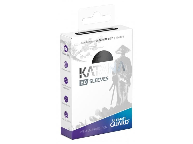 Ultimate Guard Kartenhülle Katana Sleeves Japanische Grösse Schwarz 60