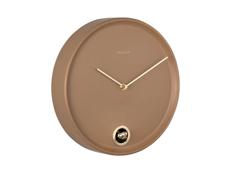 KARLSSON Wanduhr Esencia Cuckoo 30 cm, Mokkabraun