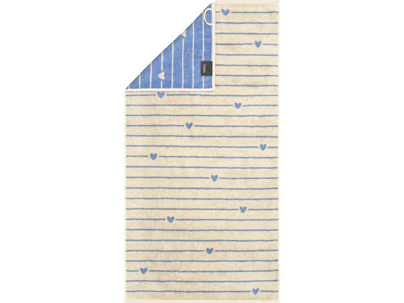 Cawö Duschtuch Heart Beats 70 x 140 cm, Blau
