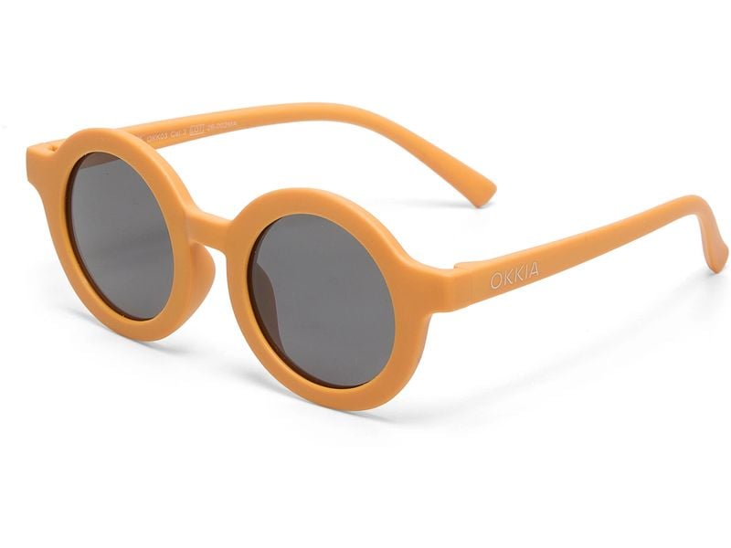 OKKIA Kinder-Sonnenbrille Tondo, 6-10 Jahre Yellow Sunset