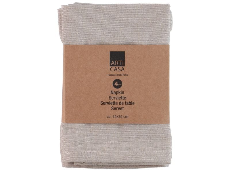 Arti Casa Servietten 35 x 35 cm, Beige gestreift