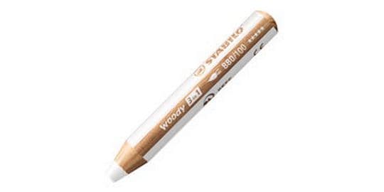 [2105421] STABILO Woody 3 in 1 Malstift Weiss (Weiss)
