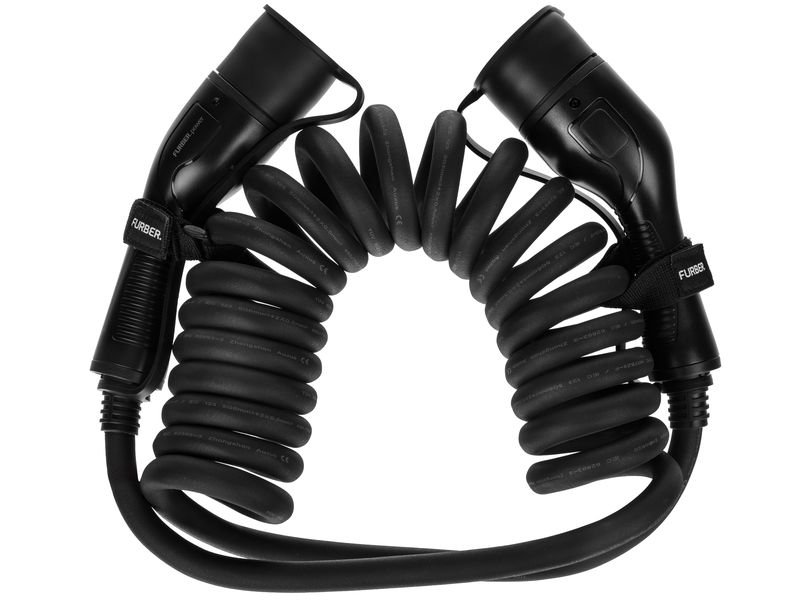 [2004318] FURBER.power Ladekabel FREYJA Typ 2 22 kW 5 m Spiral (5 m)