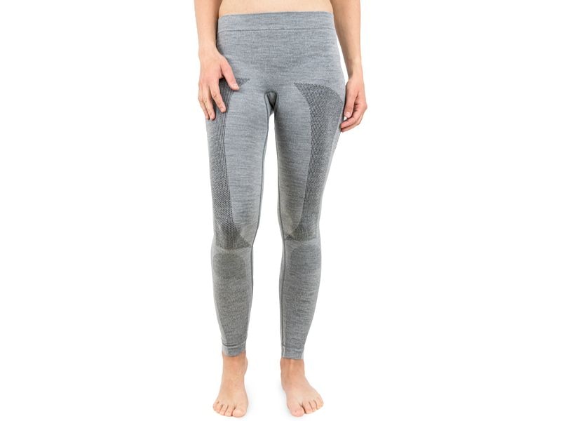 Merino & More Damen Funktionsunterhose lang L, Schwarz/Grau