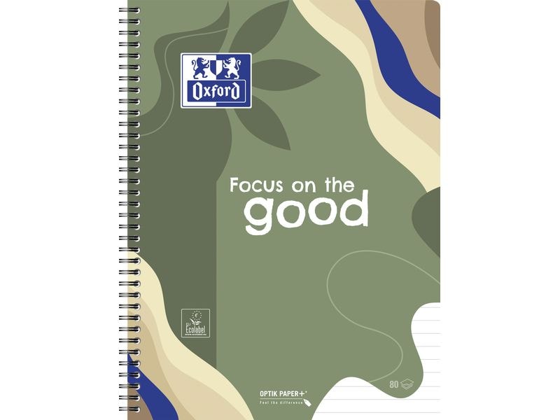 [2023845] Oxford Notizheft LE Calm Nature assortiert A4 +, Kariert (Kariert)