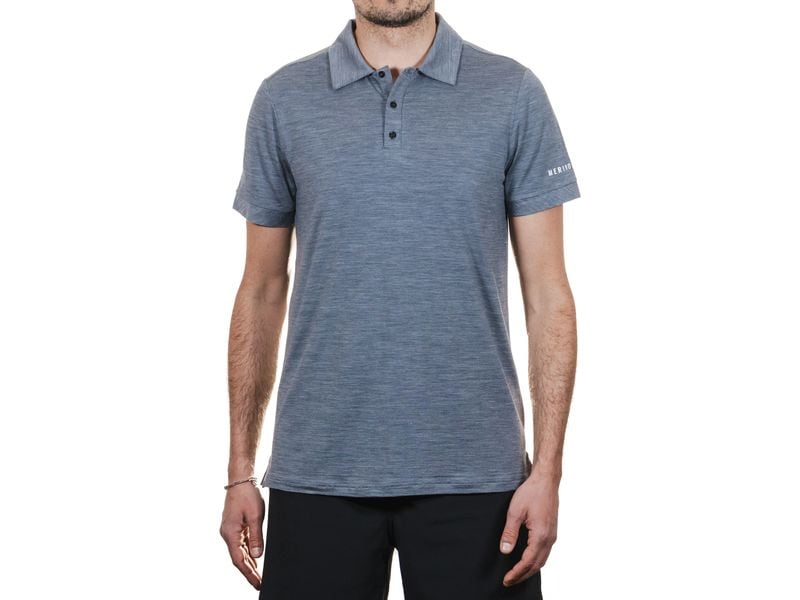 Merino & More Kurzarmshirt Polo L, Grau