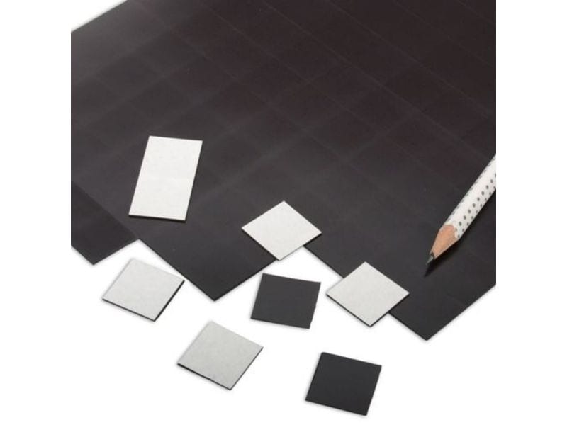 [2098521] Berec Magnetplättchen 2 x 2 cm 100 Stück, Weiss-Schwarz (10 mm)
