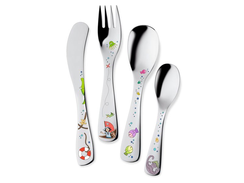 [2121714] Berndorf Kinderbesteckset Moritz 4-teilig, Silber/Mehrfarbig