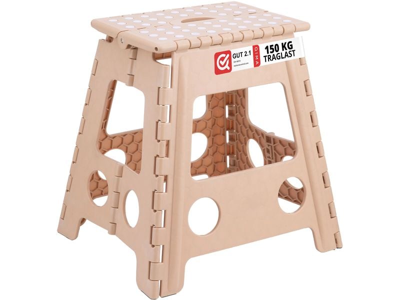 relaxdays Klapphocker XL, Beige