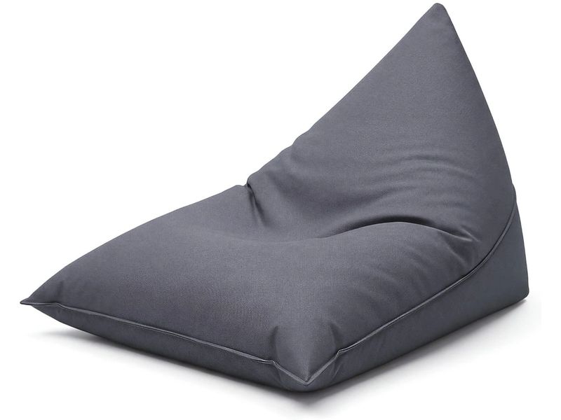Urbanara Sitzsack Basic-Outdoor Triangle, 300 l, Grau