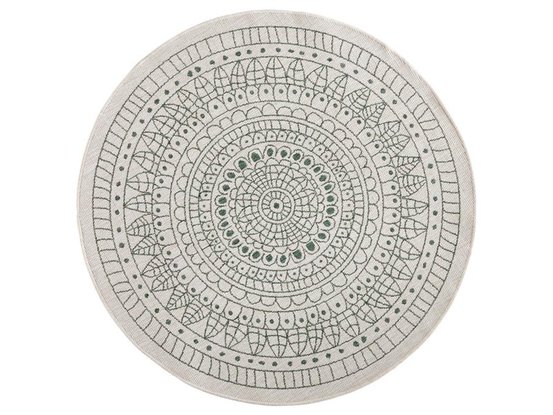 Hanse Home Teppich Porto Ø 140 cm, Grün/Crème