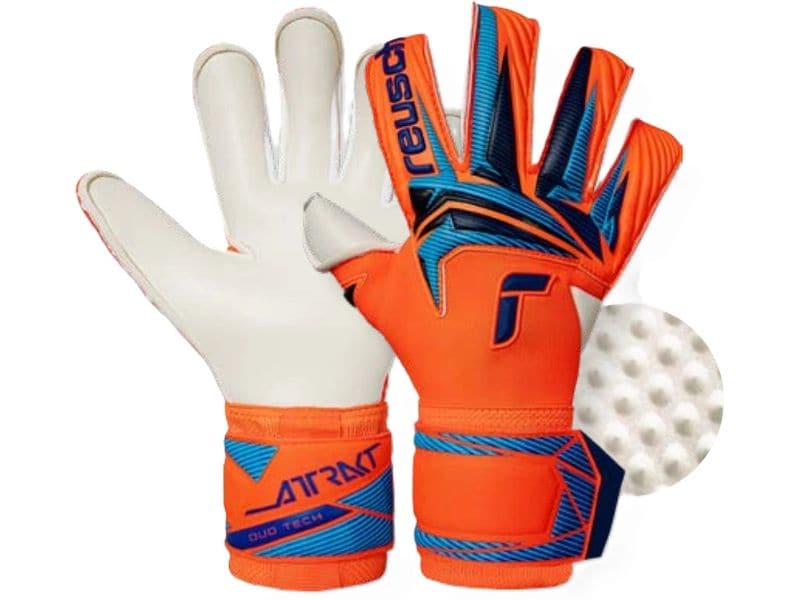 [2037502] reusch Attrakt Duo Evolution Grösse: 10, Shocking Orange/Blau (10)