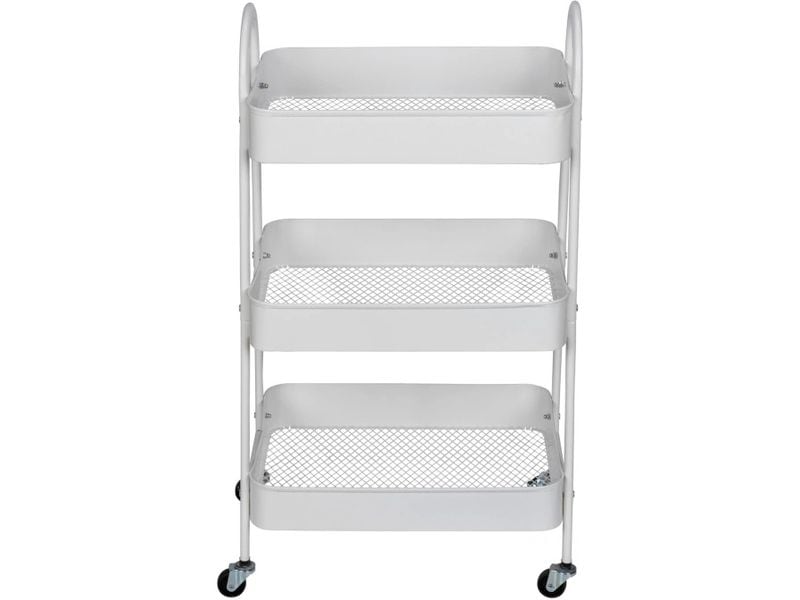 Wenko Küchenwagen Torriana 32.5/46 x 43/79 x 10 cm/31 cm, Weiss