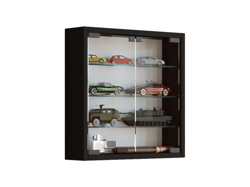 VCM Vitrine Mandosa S 40 x 40 cm, Schwarz