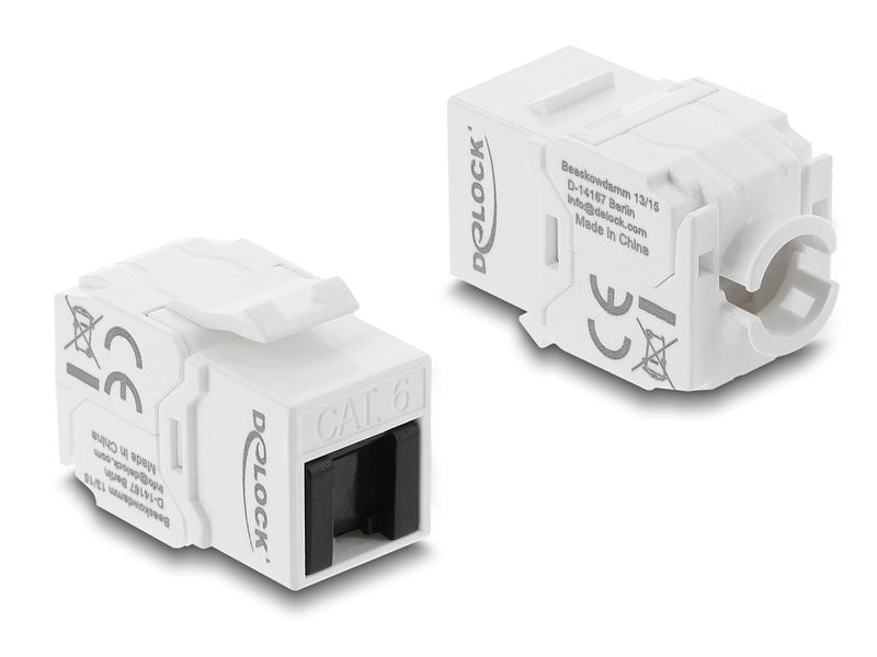 Delock Keystone-Modul RJ45 Buchse zu LSA Cat.6 UTP werkzeugfrei