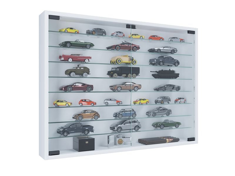 VCM Vitrine Mandosa XXL 80 x 60 cm, Weiss