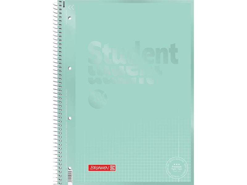 Brunnen Notizheft Premium Colour Code A4, kariert, 80 Blatt, Mint