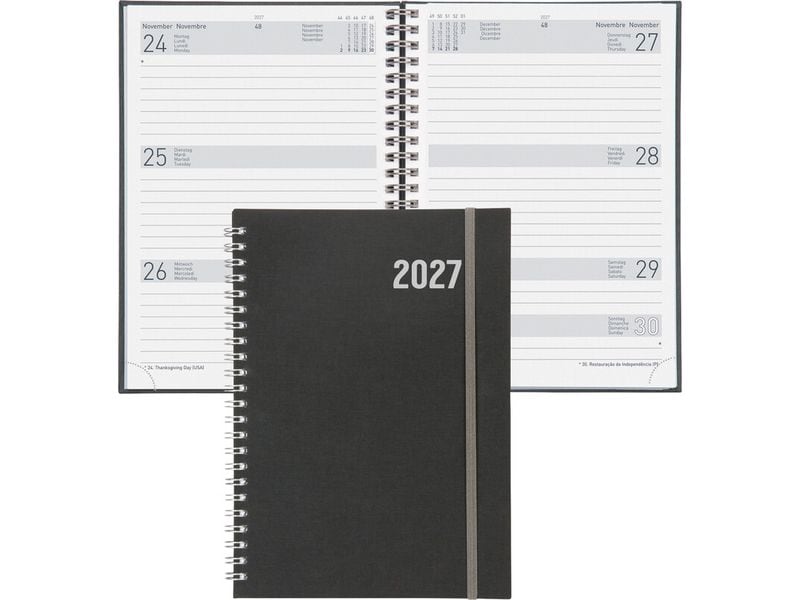Biella Geschäftsagenda Dispo Term Savanna Wire-O Kein, 2027, Grau