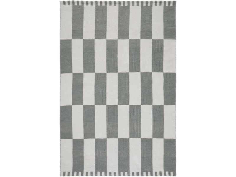 [2145510] Urbanara Teppich Iniola 140 x 200 cm, Graugrün/Weiss (Graugrün / Weiss)