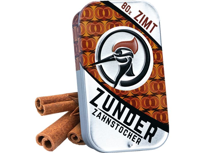 [2145263] Zunder Zahnstocher Zahnstocher Zimt in der Zunder Schiebedose 80 Stück (Braun)