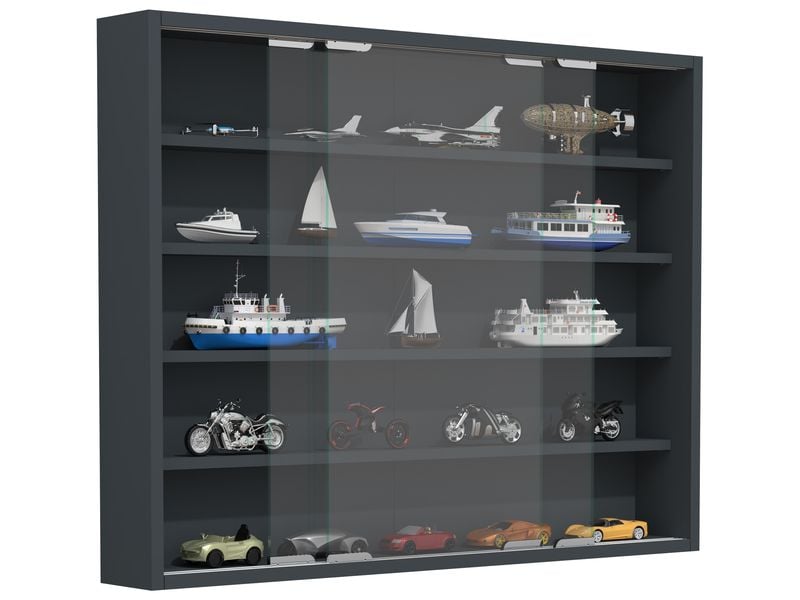 VCM Vitrine Agisa L 77 x 60 cm, Anthrazit
