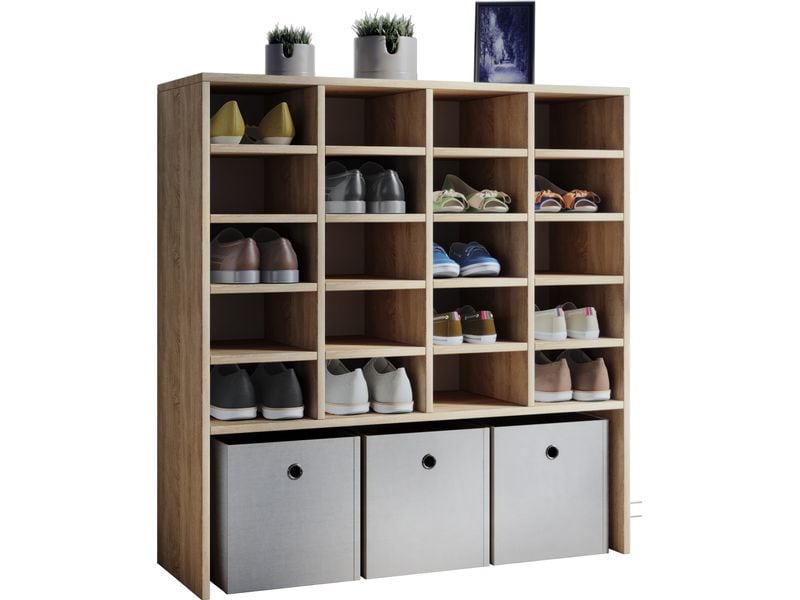 VCM Schuhschrank «Hinsol XL» 92 x 99 cm, Beige