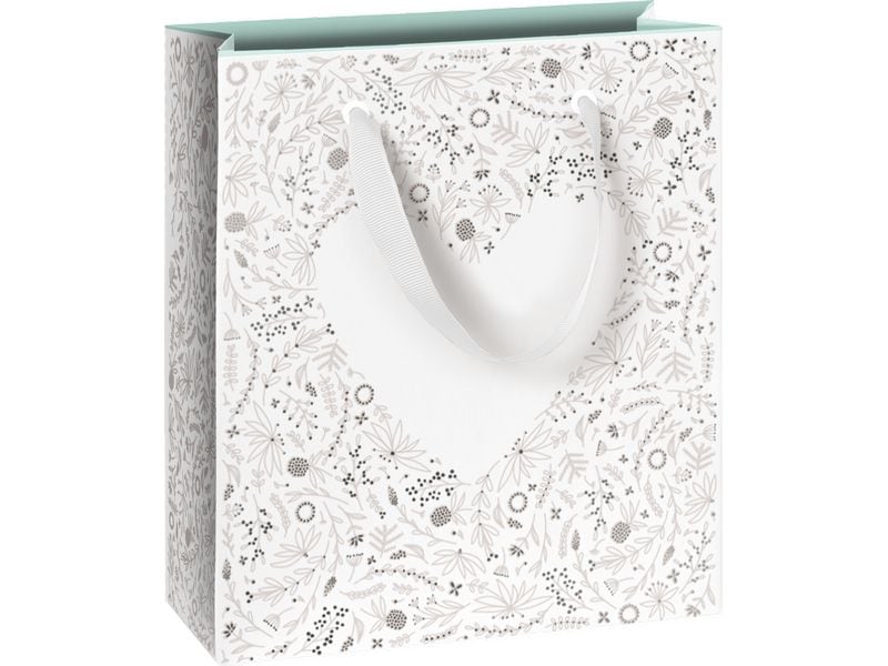 Stewo Geschenktasche Eldana 18×21×8 cm, 250 g/m², 1 Stück, Weiss