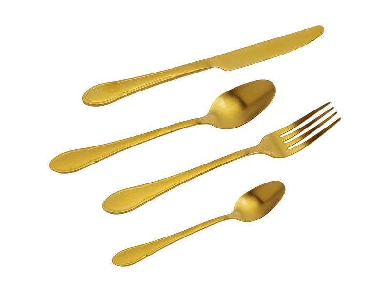 [2141804] Kare Besteck-Set Cucina, 16-teilig, Gold Matt (Gold)