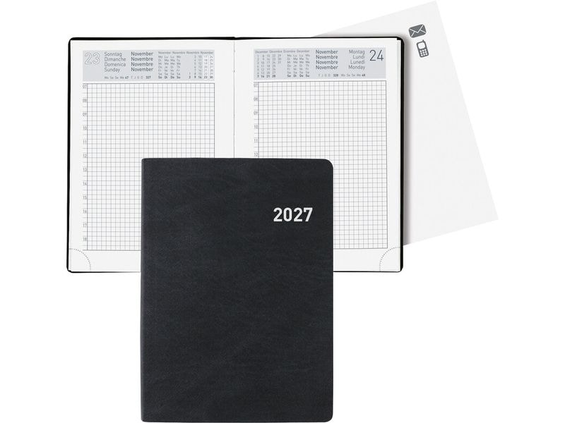 Biella Taschenagenda Technikus Kein, 2027, Schwarz