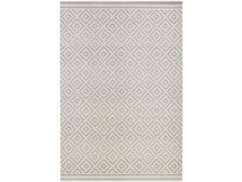 Hanse Home Raute In- & Outdoor Teppich 140 x 200 cm, Grau/Crème (80 cm, 230 cm)