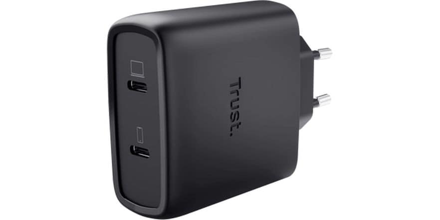Trust Maxo USB-C-GaN 65 W mit 2 Anschlüssen Schwarz