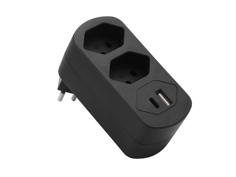 [2195470] Schönenberger Abzweigstecker MOVE 2xT13 mit USB PD30W