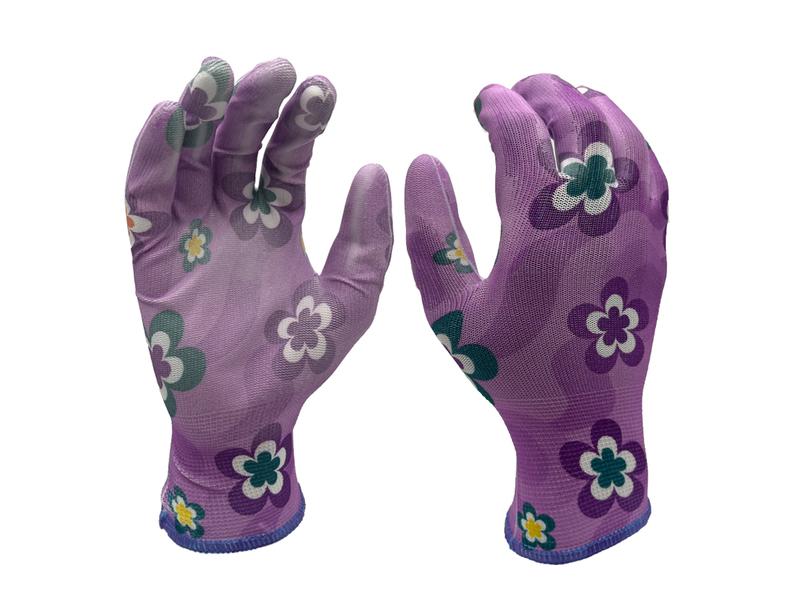 FTM Gartenhandschuh Polyester, 9/L, Mehrfarbig, 12 Stück