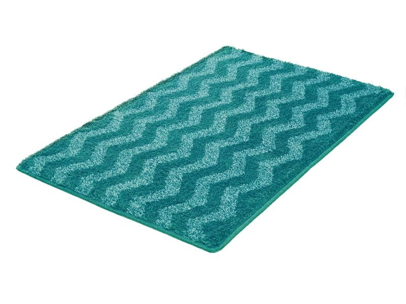 Kleine Wolke Badteppich Zack 60 x 90 cm, Grün