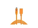 Tether Tools Kabel TetherPro USB-C zu USB-A Female, 4.6m Orange