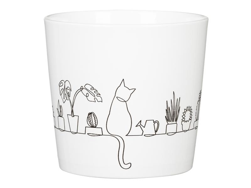 [1471487] scheurich Blumentopf Catview 12.8 cm, Weiss
