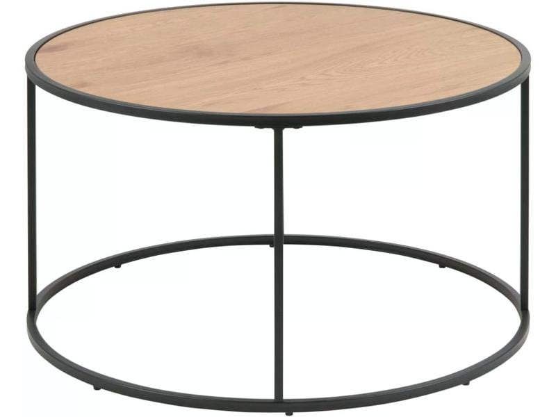 [1632478] AC Design Couchtisch Seaford Rund, Schwarz/Nature