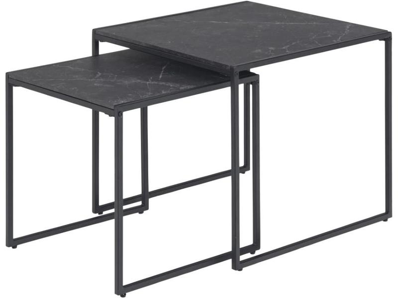 [1632528] AC Design Couchtisch Infinity 2 Stück, Schwarz