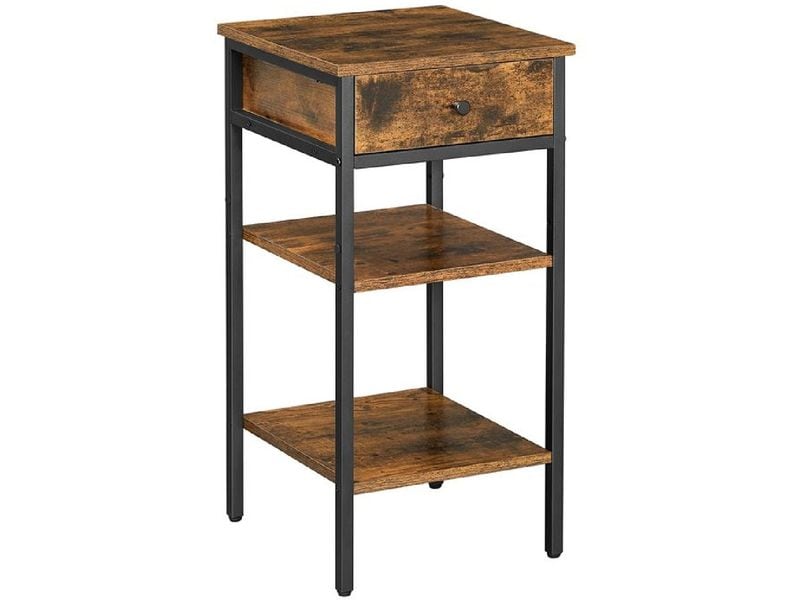[1747301] VASAGLE Nachttisch 35 x 70 cm, Schwarz/Braun
