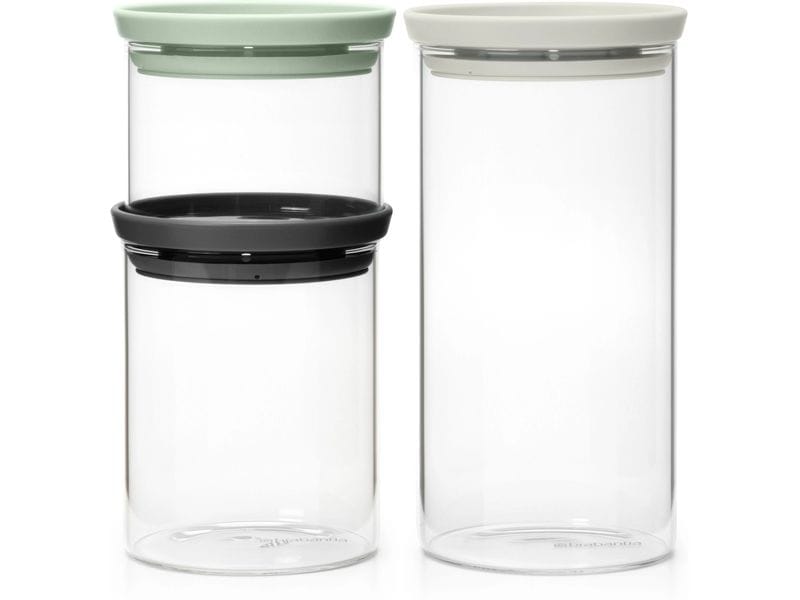 [1759107] Brabantia Vorratsdose 3er Set 0.3/0.6/1.1 l, Transparent