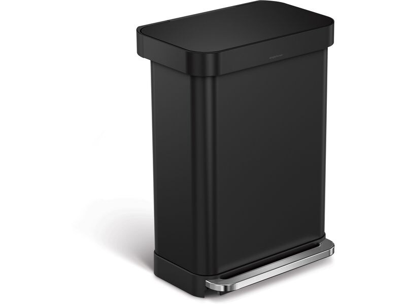[1829884] Simplehuman Treteimer 55 l, Schwarz matt