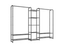 Songmics Garderobenständer 182.4 x 29 x 158.4 cm, Schwarz