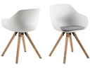 AC Design Stuhl Tina Hellgrau/Braun, 2 Stück