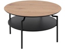 AC Design Couchtisch Goldington Braun/Schwarz, Ø 80 x 45 cm