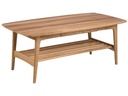 AC Design Couchtisch Emma Braun, 130 x 70 x 51 cm